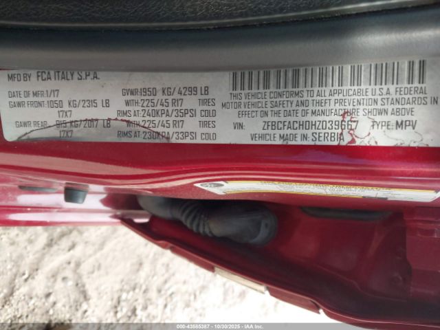 2017 FIAT 500L ZFBCFACH0HZ039667 Photo 8