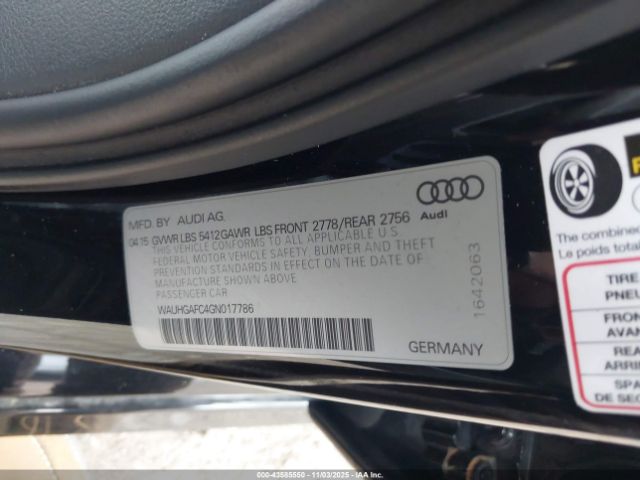 2016 AUDI A6 WAUHGAFC4GN017786 Photo 8