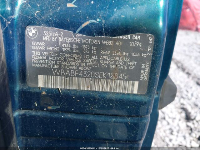 1995 BMW 325 WBABF4320SEK15845 Photo 8