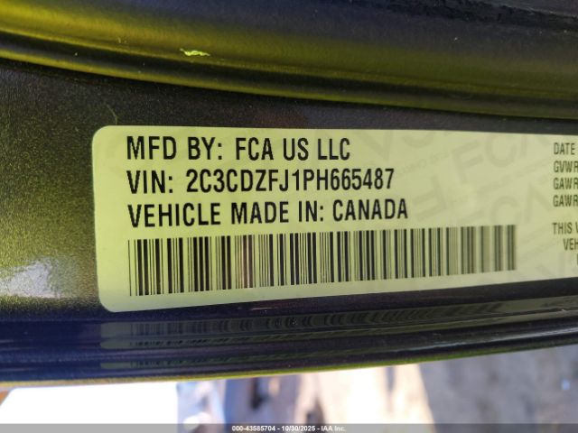 2023 DODGE CHALLENGER 2C3CDZFJ1PH665487 Photo 8