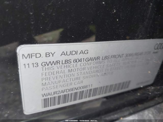 2014 AUDI A8 L WAUR2AFD8EN008811 Photo 8