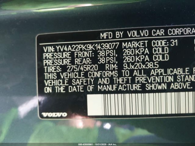 2019 VOLVO XC90 YV4A22PK9K1439077 Photo 8