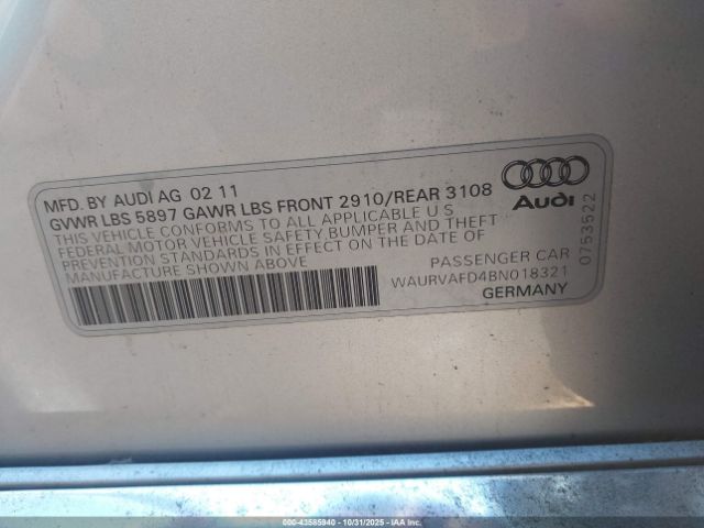 2011 AUDI A8 L WAURVAFD4BN018321 Photo 8