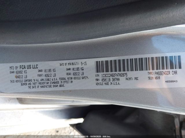 2015 CHRYSLER 200 1C3CCCAB2FN702875 Photo 8