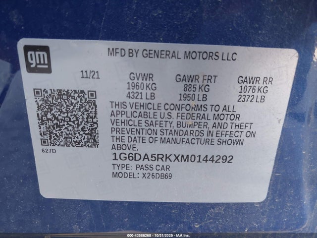 2021 CADILLAC CT4 1G6DA5RKXM0144292 Photo 8