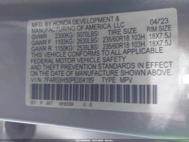 2023 HONDA CR-V HYBRID 7FARS5H50PE004189 Photo 8