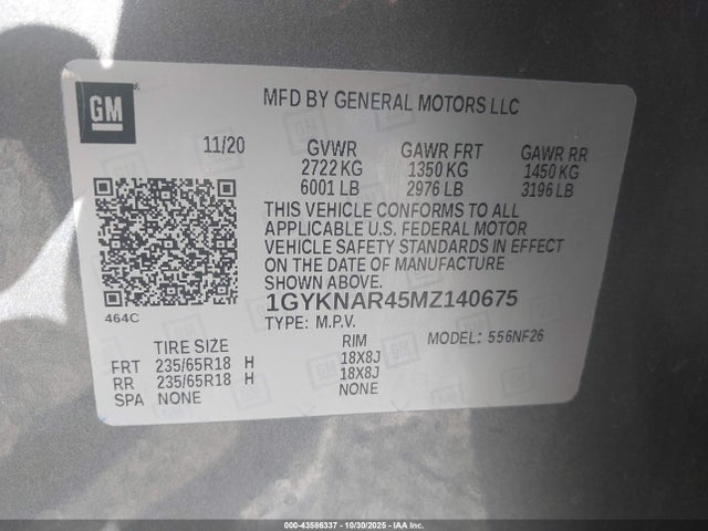 2021 CADILLAC XT5 1GYKNAR45MZ140675 Photo 8