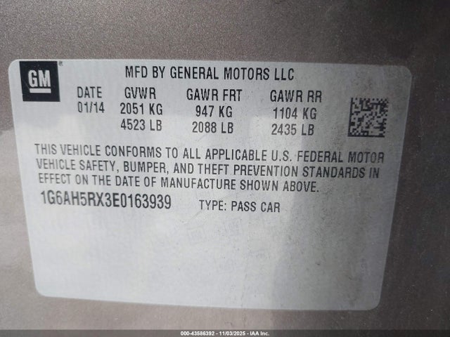 2014 CADILLAC ATS 1G6AH5RX3E0163939 Photo 8