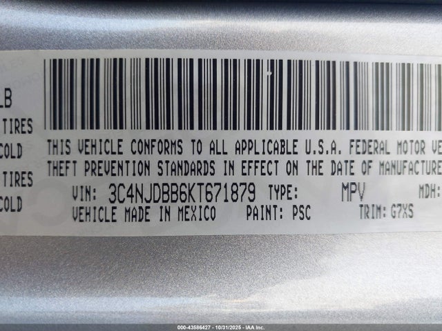 2019 JEEP COMPASS 3C4NJDBB6KT671879 Photo 8
