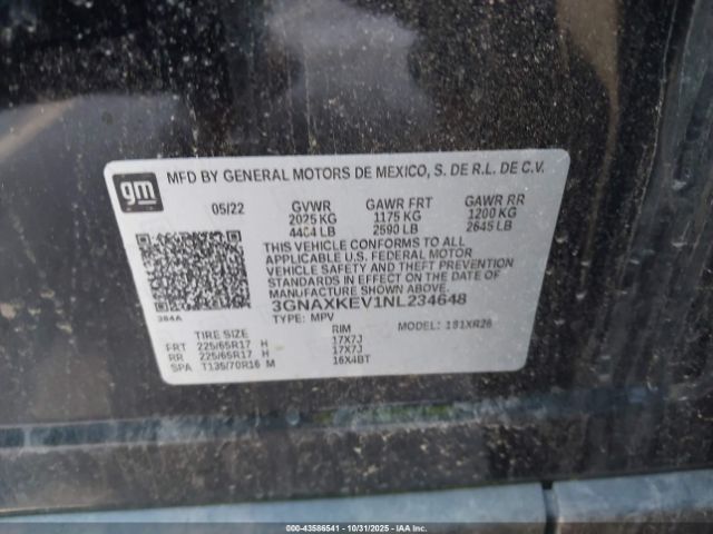 2022 CHEVROLET EQUINOX 3GNAXKEV1NL234648 Photo 8