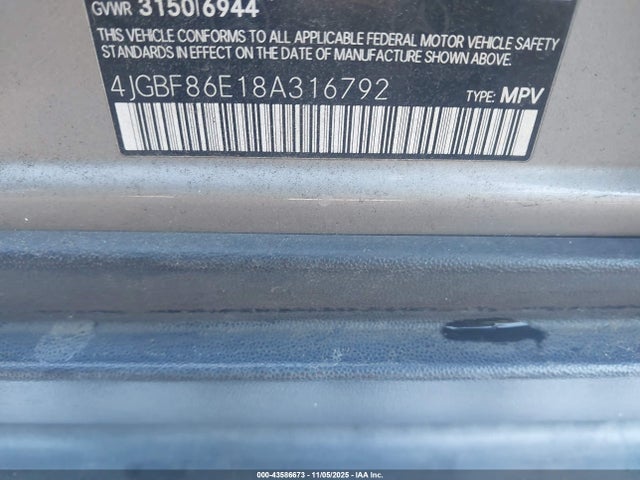 Продаж на аукціоні авто 2008 Mercedes-benz Gl 550 4matic, vin: 4JGBF86E18A316792, номер лоту: 43586673