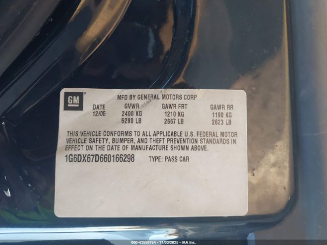 2006 CADILLAC STS-V 1G6DX67D660166298 Photo 8