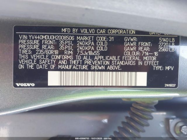 2017 VOLVO XC60 YV440MDU0H2008506 Photo 8