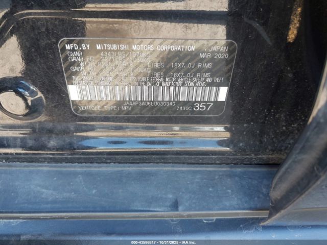 2020 MITSUBISHI OUTLANDER SPORT JA4AP3AU6LU030940 Photo 8