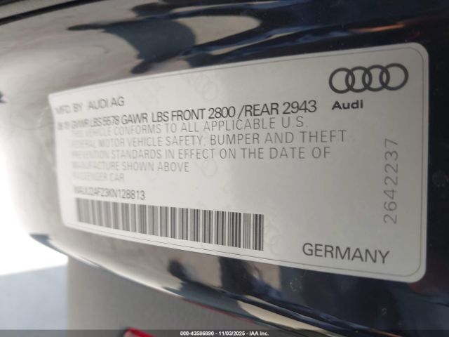2019 AUDI A7 WAUU2AF23KN128813 Photo 8