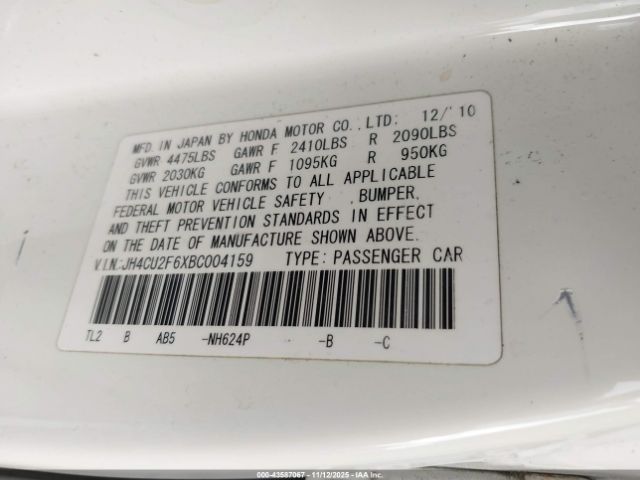 2011 ACURA TSX JH4CU2F6XBC004159 Photo 8