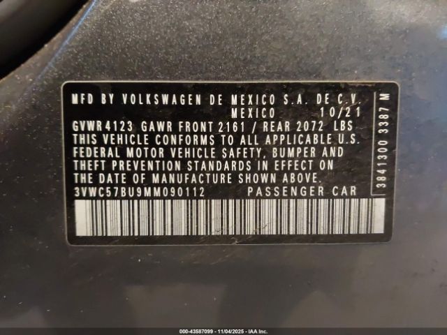 2021 VOLKSWAGEN JETTA 3VWC57BU9MM090112 Photo 8
