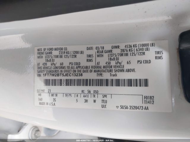 2018 FORD F-250 1FT7W2BT5JEC13238 Photo 8