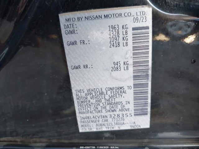 2024 NISSAN ALTIMA 1N4BL4CV3RN328355 Photo 8