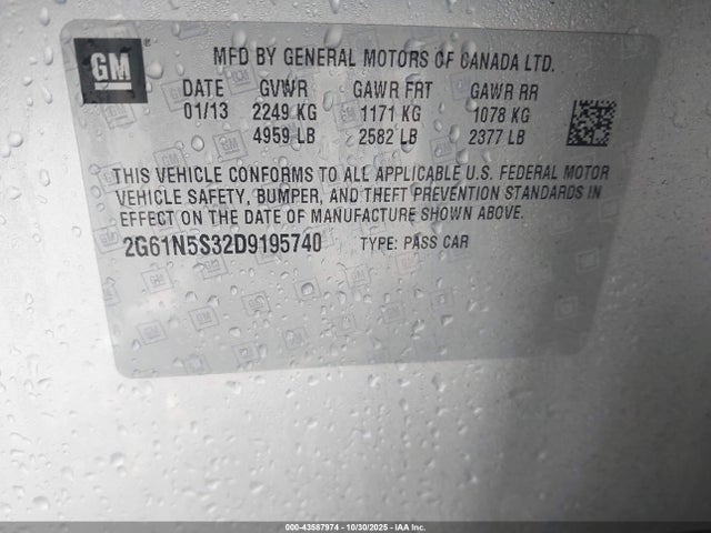 2013 CADILLAC XTS 2G61N5S32D9195740 Photo 8