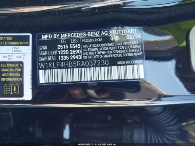 2024 MERCEDES-BENZ E 350 W1KLF4HB5RA037230 Photo 8