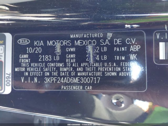 2021 KIA FORTE 3KPF24AD6ME300717 Photo 8