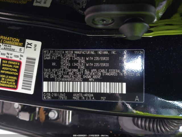 2024 TOYOTA HIGHLANDER HYBRID 5TDYARAH8RS538092 Photo 8