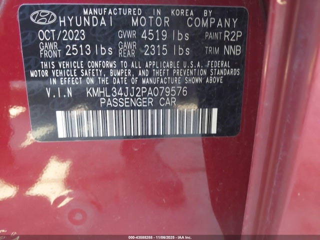 2023 HYUNDAI SONATA HYBRID KMHL34JJ2PA079576 Photo 8