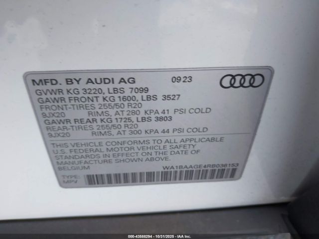 2024 AUDI Q8 E-TRON WA1BAAGE4RB036153 Photo 8