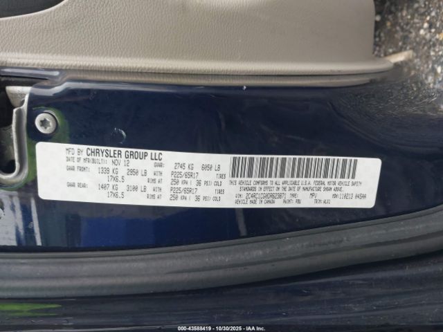 2013 CHRYSLER TOWN & COUNTRY 2C4RC1CG0DR623871 Photo 8