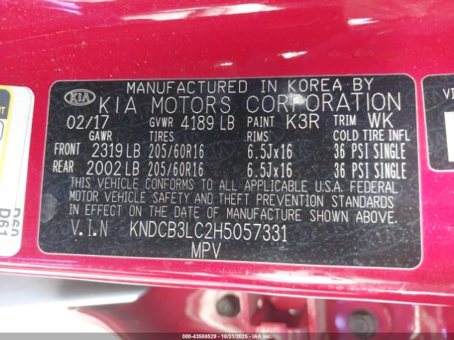 2017 KIA NIRO KNDCB3LC2H5057331 Photo 8