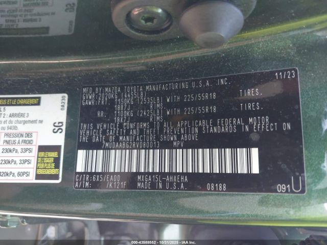 2024 TOYOTA COROLLA CROSS 7MUDAABG2RV080013 Photo 8