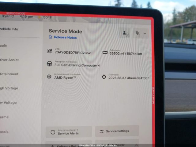 2024 TESLA MODEL Y 7SAYGDED7RF102852 Photo 6