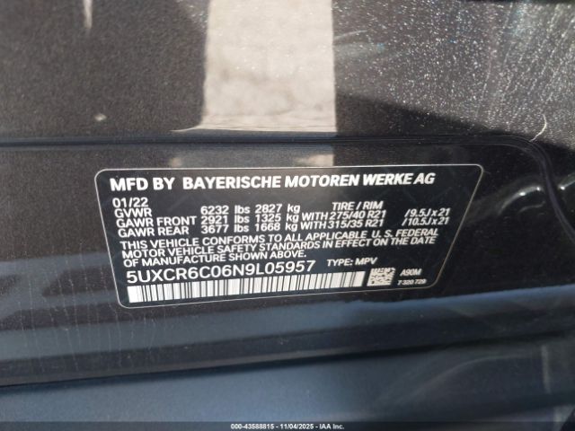 2022 BMW X5 5UXCR6C06N9L05957 Photo 8