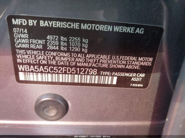 2015 BMW 528I WBA5A5C52FD512798 Photo 8