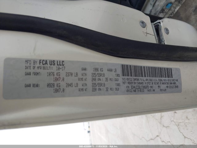 3C4NJCCB2JT205079 Jeep Compass Limited Fwd