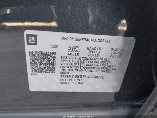 2020 CHEVROLET BOLT EV 1G1FY6S07L4134691 Photo 8