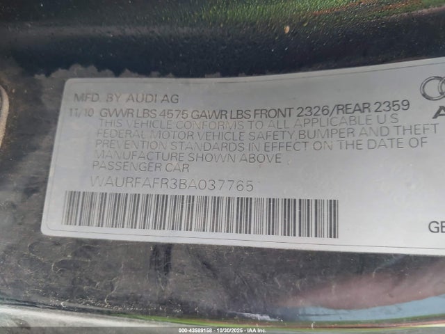 2011 AUDI A5 WAURFAFR3BA037765 Photo 8