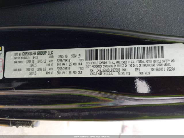 2013 JEEP WRANGLER UNLIMITED 1C4BJWEG1DL693518 Photo 8