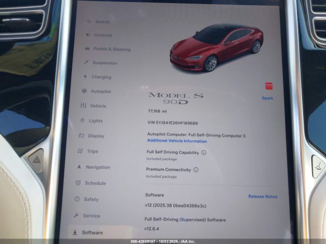 2017 TESLA MODEL S 5YJSA1E26HF189689 Photo 6