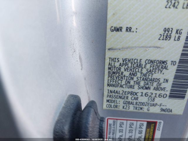 2013 NISSAN ALTIMA 1N4AL2EP8DC162160 Photo 8