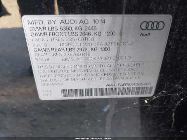 2015 AUDI Q5 WA1LFAFP6FA065485 Photo 8