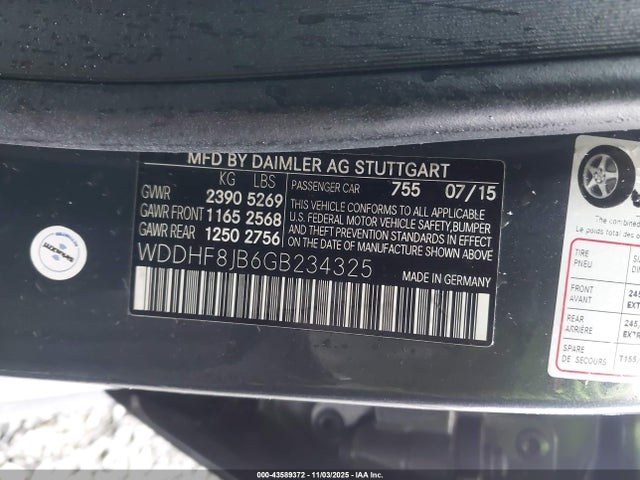 Продажа на аукционе авто 2016 Mercedes-benz E 350 4matic, vin: WDDHF8JB6GB234325, номер лота: 43589372