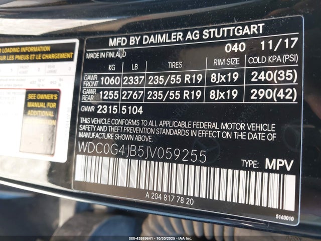 Mercedes-Benz GLC 300 2018 WDC0G4JB5JV059255 Image 9