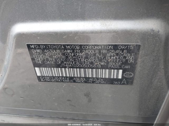 2016 LEXUS IS 200T JTHBA1D20G5005878 Photo 8