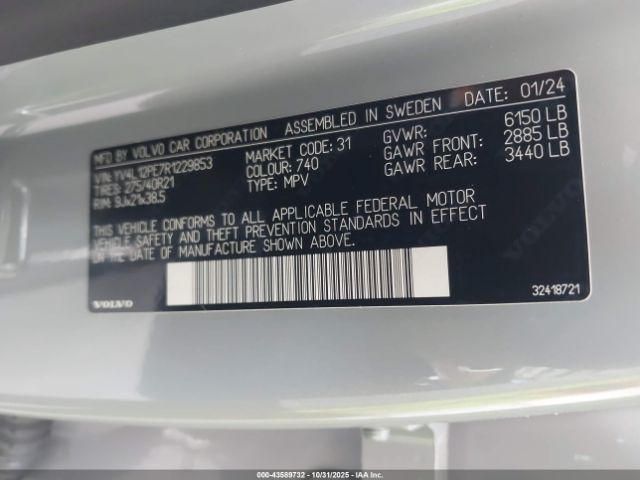 2024 VOLVO XC90 YV4L12PE7R1229853 Photo 8