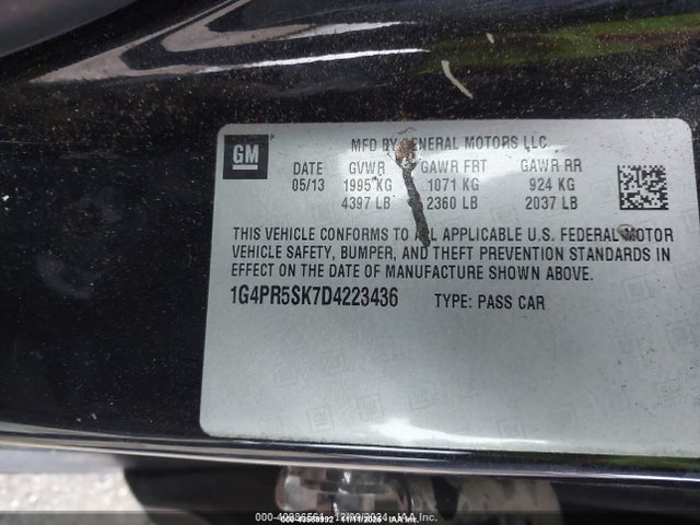 Продаж на аукціоні авто 2013 Buick Verano Convenience Group, vin: 1G4PR5SK7D4223436, номер лоту: 43589992