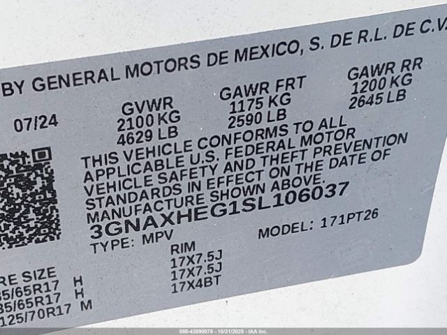 2025 CHEVROLET EQUINOX 3GNAXHEG1SL106037 Photo 8