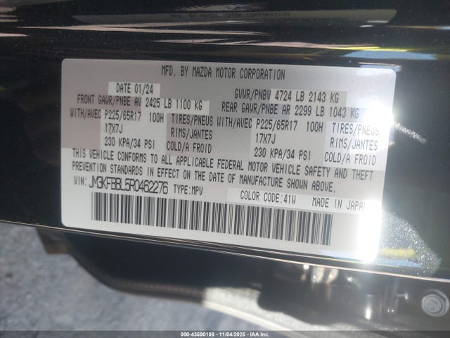 2024 MAZDA CX-5 JM3KFBBL5R0462276 Photo 8