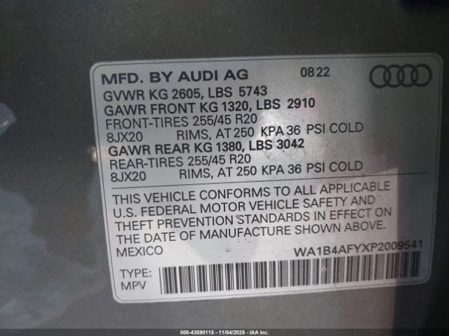 2023 AUDI SQ5 WA1B4AFYXP2009541 Photo 8